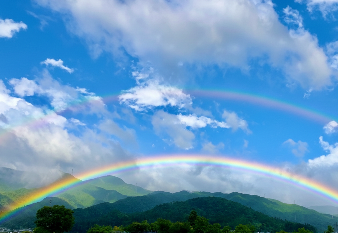 HANEの世界観を象徴する虹の画像